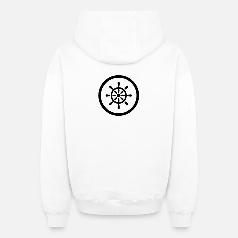 Voile - Sweat à capuche unisexe zippé oversize épais SPREAD - blanc
