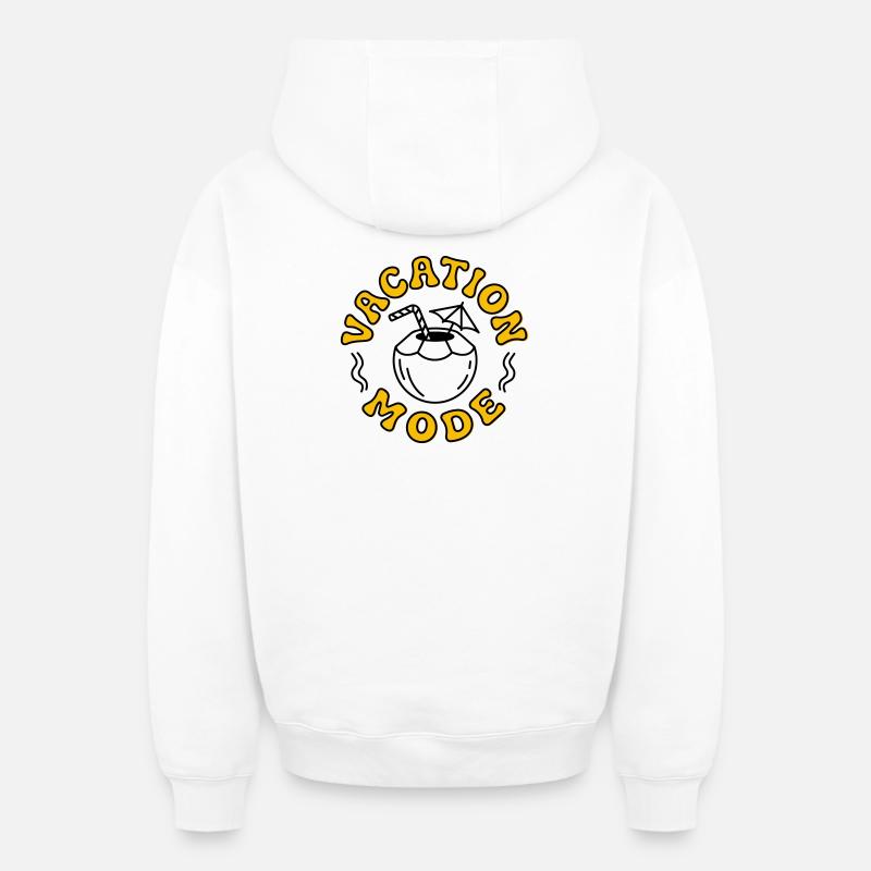 Mode vacances - Sweat à capuche unisexe zippé oversize épais SPREAD - blanc