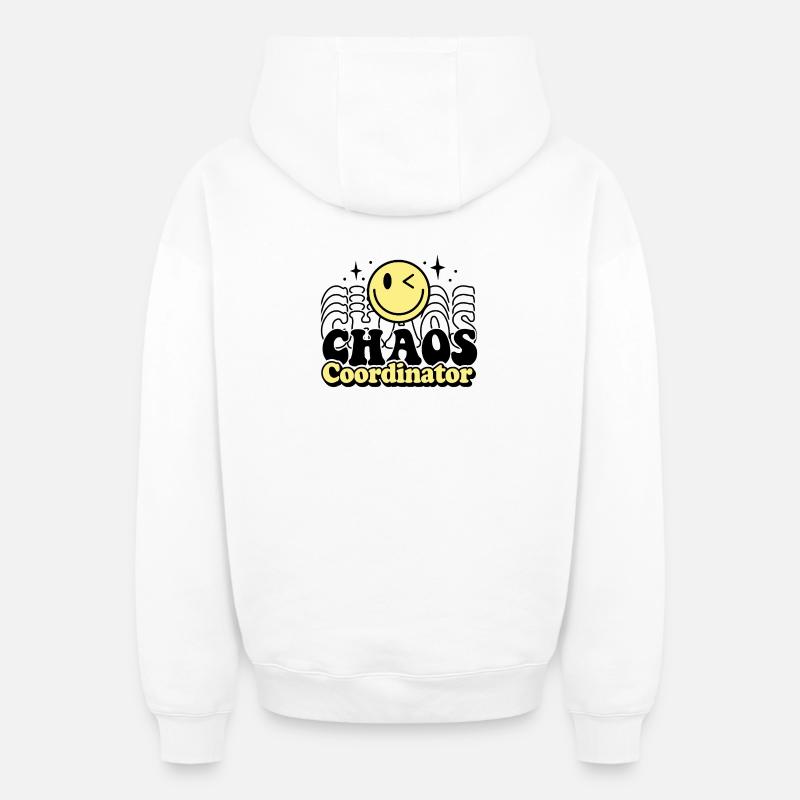 coordinateur - Sweat à capuche unisexe zippé oversize épais SPREAD - blanc