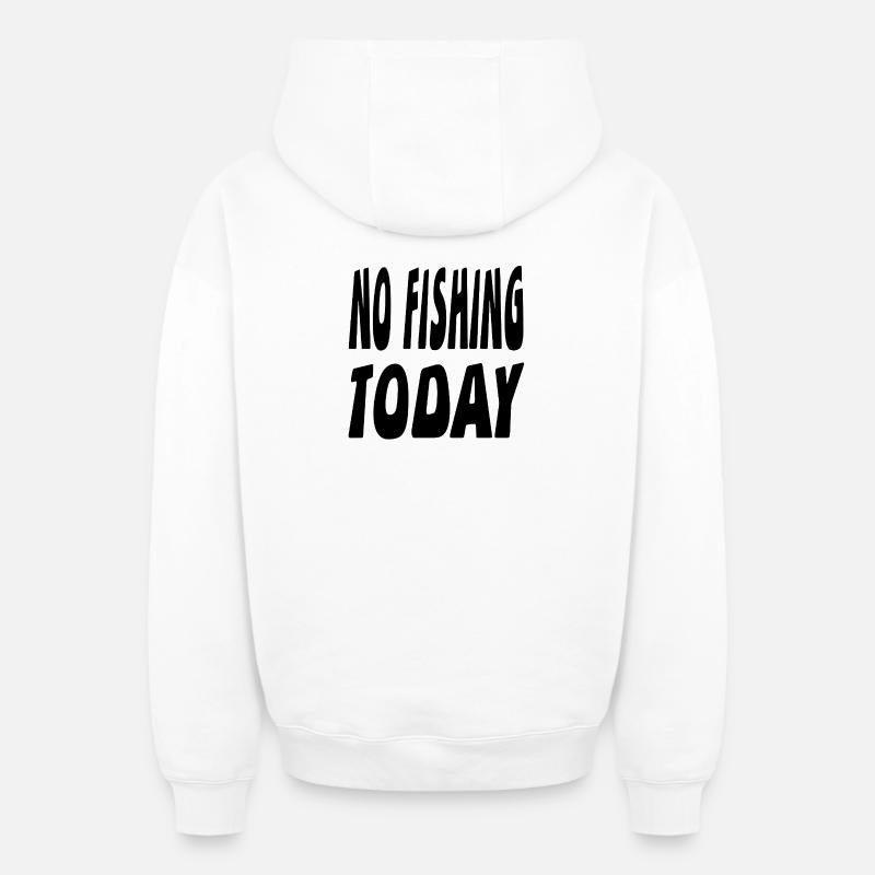 Pêche - Sweat à capuche unisexe zippé oversize épais SPREAD - blanc