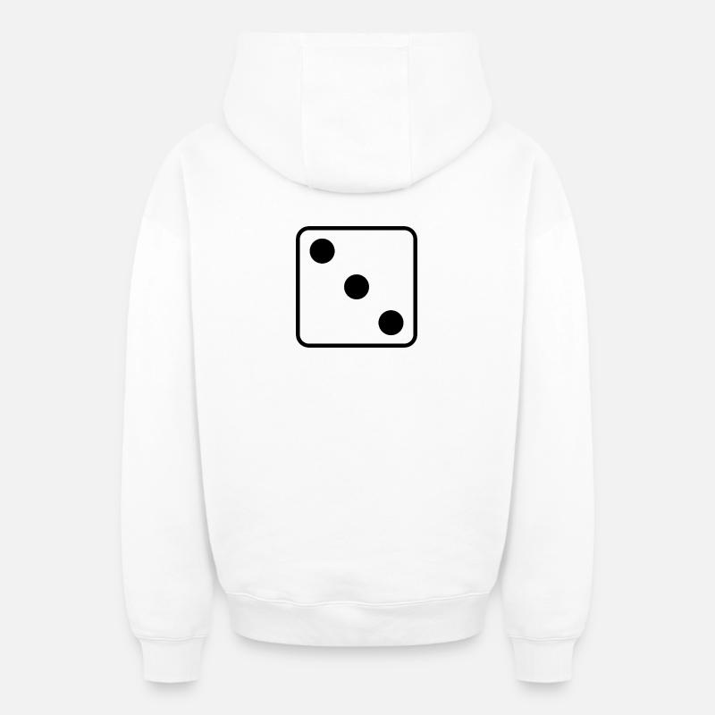 Dit - Sweat à capuche unisexe zippé oversize épais SPREAD - blanc
