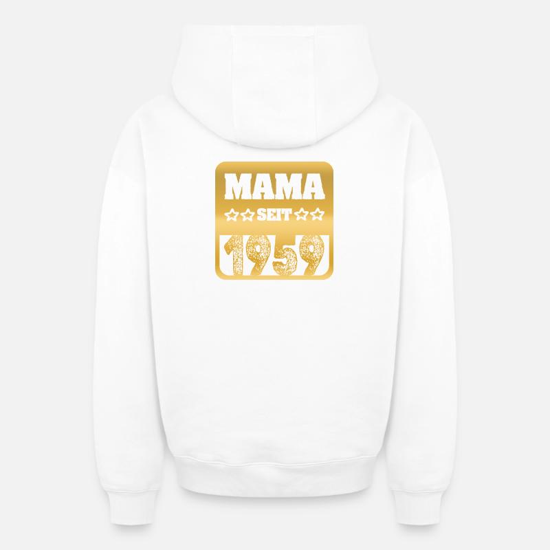 Fête des Mères 1959 - Sweat à capuche unisexe zippé oversize épais SPREAD - blanc