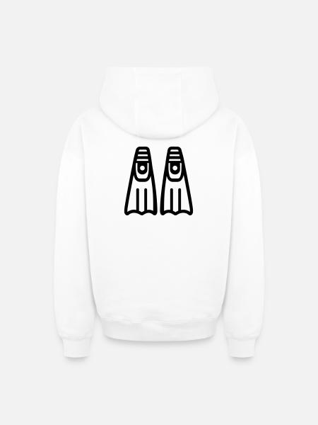 tauchen - Oversized Heavyweight Unisex Zip Hoodie - Weiß