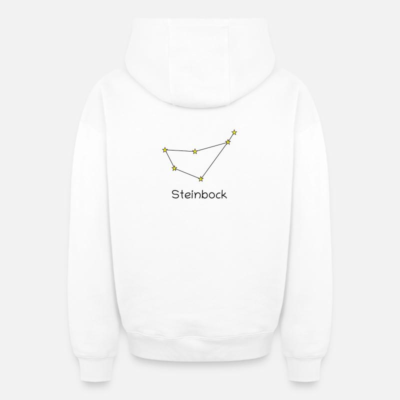 Sternzeichen Steinbock - Oversized Heavyweight Unisex Zip Hoodie - Weiß