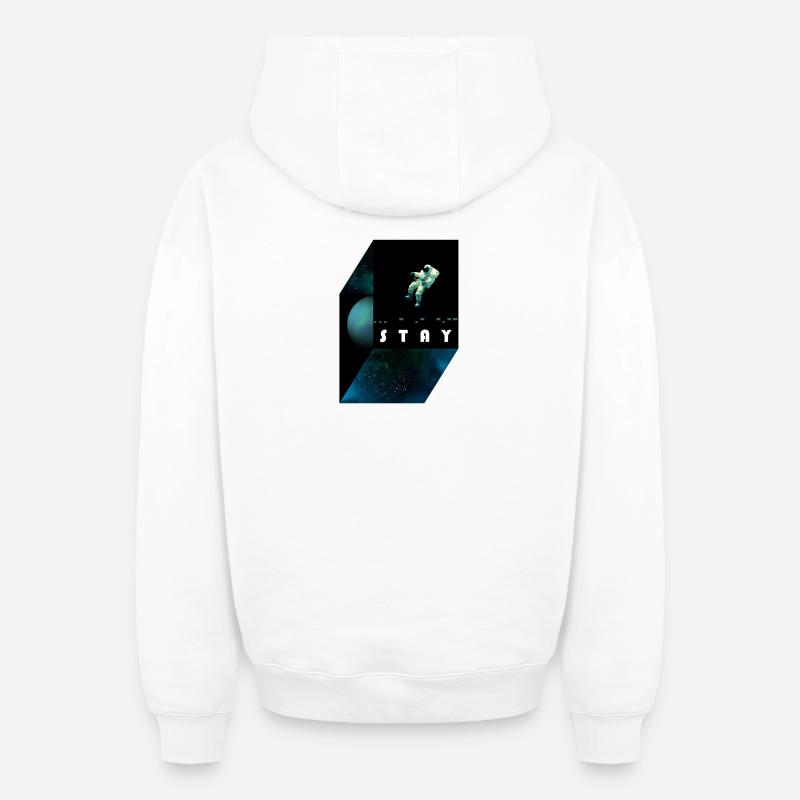 séjour / code morse - Sweat à capuche unisexe zippé oversize épais SPREAD - blanc