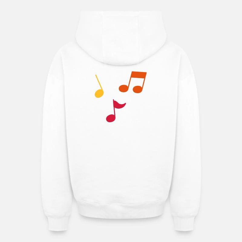 Partitions – 3 couleurs - Sweat à capuche unisexe zippé oversize épais SPREAD - blanc