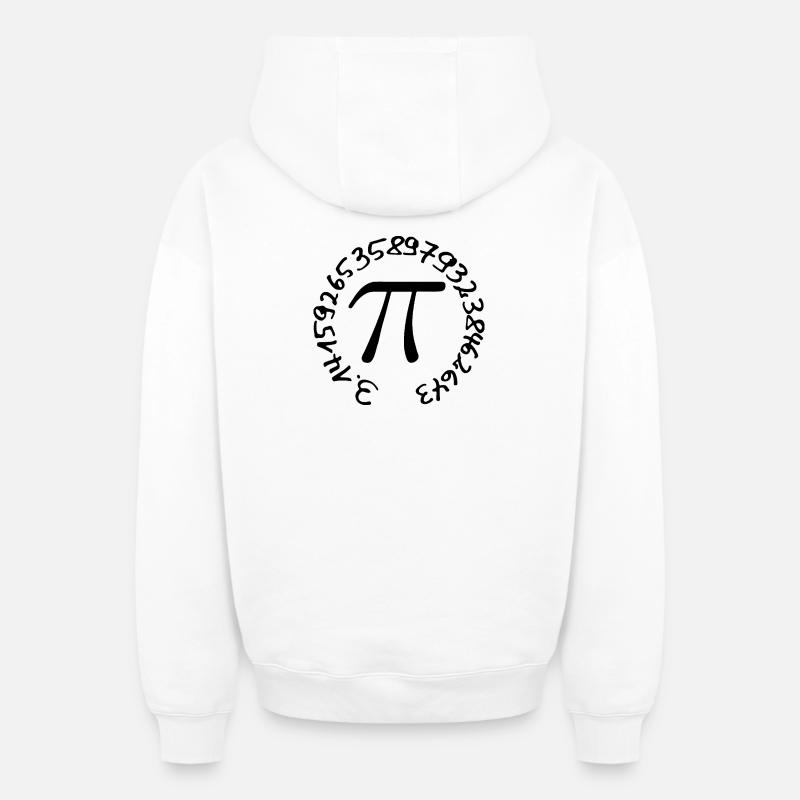 Pi - Sweat à capuche unisexe zippé oversize épais SPREAD - blanc