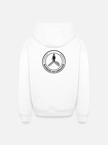 Dachdecker Leidenschaft Badge - Oversized Heavyweight Unisex Zip Hoodie - Weiß