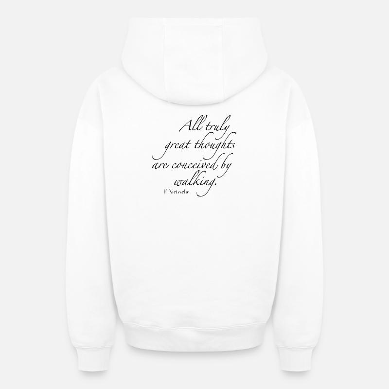promenade - Sweat à capuche unisexe zippé oversize épais SPREAD - blanc