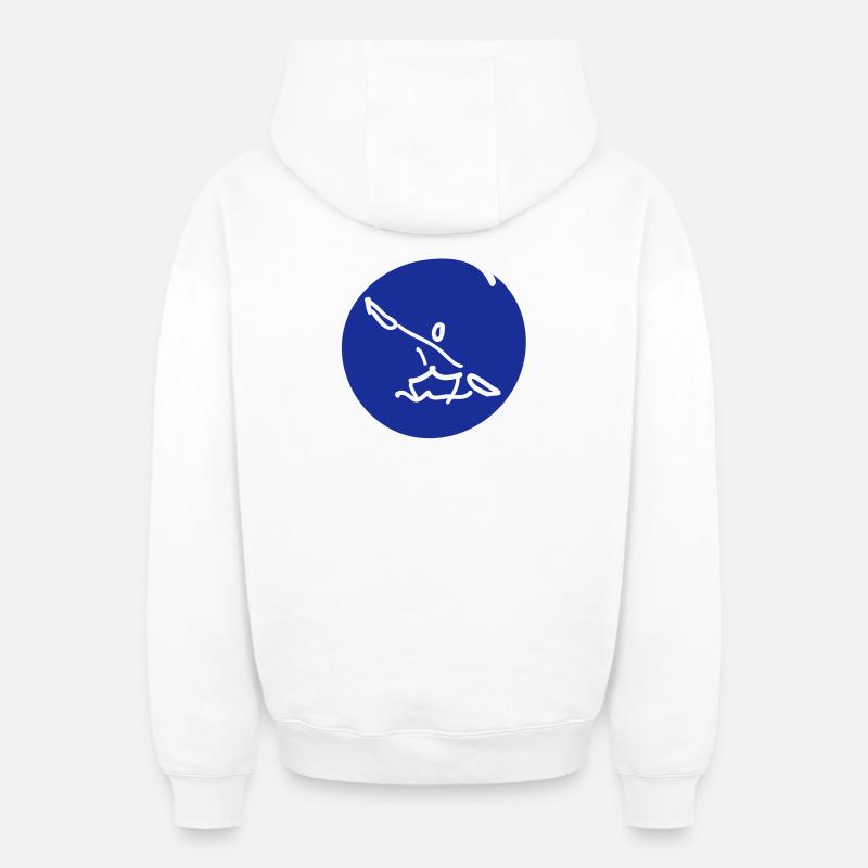 Kayak-chemin - Sweat à capuche unisexe zippé oversize épais SPREAD - blanc