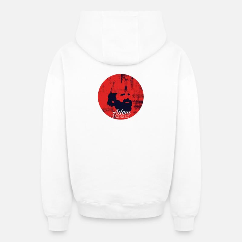 AdemJashari - Sweat à capuche unisexe zippé oversize épais SPREAD - blanc