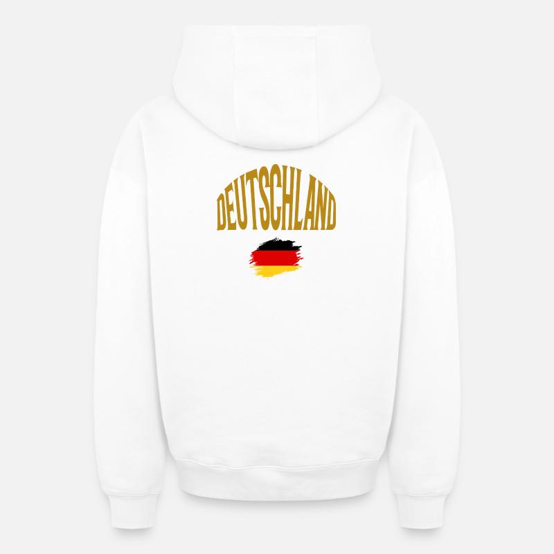 Allemagne - Sweat à capuche unisexe zippé oversize épais SPREAD - blanc