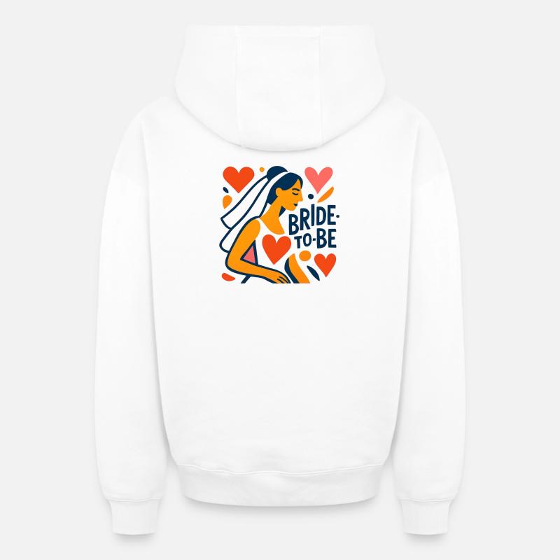 Future mariée - Sweat à capuche unisexe zippé oversize épais SPREAD - blanc