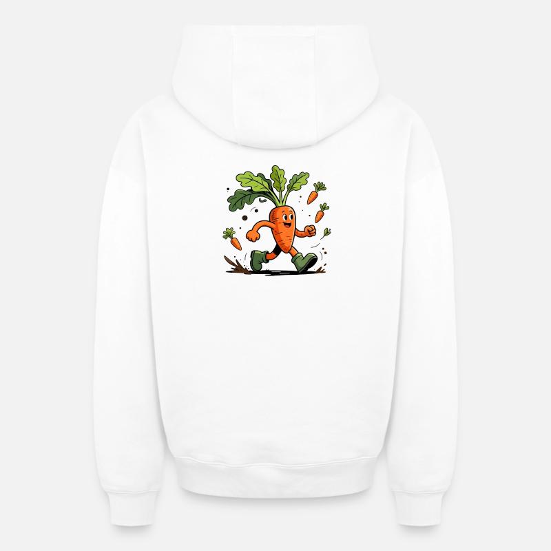 Spaßiger dynamischer Karottengärtner - Oversized Heavyweight Unisex Zip Hoodie - Weiß