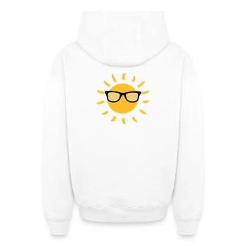 Summer / Sonne / Eté / Holidays / Sun / Soleil - Oversized Heavyweight Unisex Zip Hoodie - white - Back - AI Model Male 178 light (178cm)