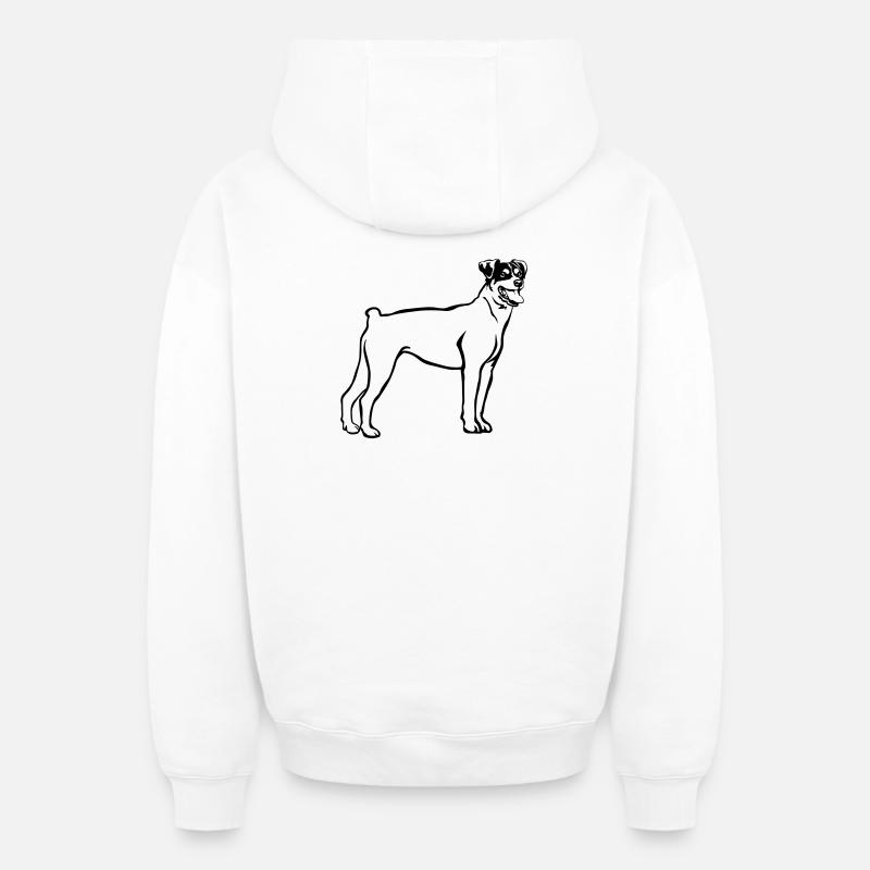 Bodeguero Andaluz - Sweat à capuche unisexe zippé oversize épais SPREAD - blanc