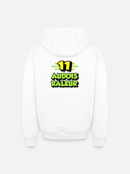 Complaining Audois - Oversized Heavyweight Unisex Zip Hoodie - white