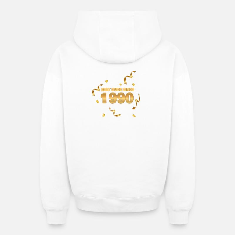 Année 1990 - Sweat à capuche unisexe zippé oversize épais SPREAD - blanc