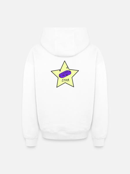 Soapstar - Oversized Heavyweight Unisex Zip Hoodie - white