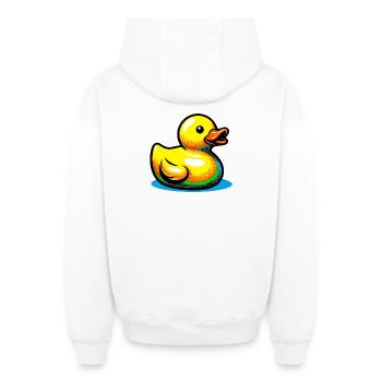Ente Ente Ente Ente Ente - Oversized Heavyweight Unisex Zip Hoodie - Weiß - Hinten - AI Model Male 178 light (178cm)