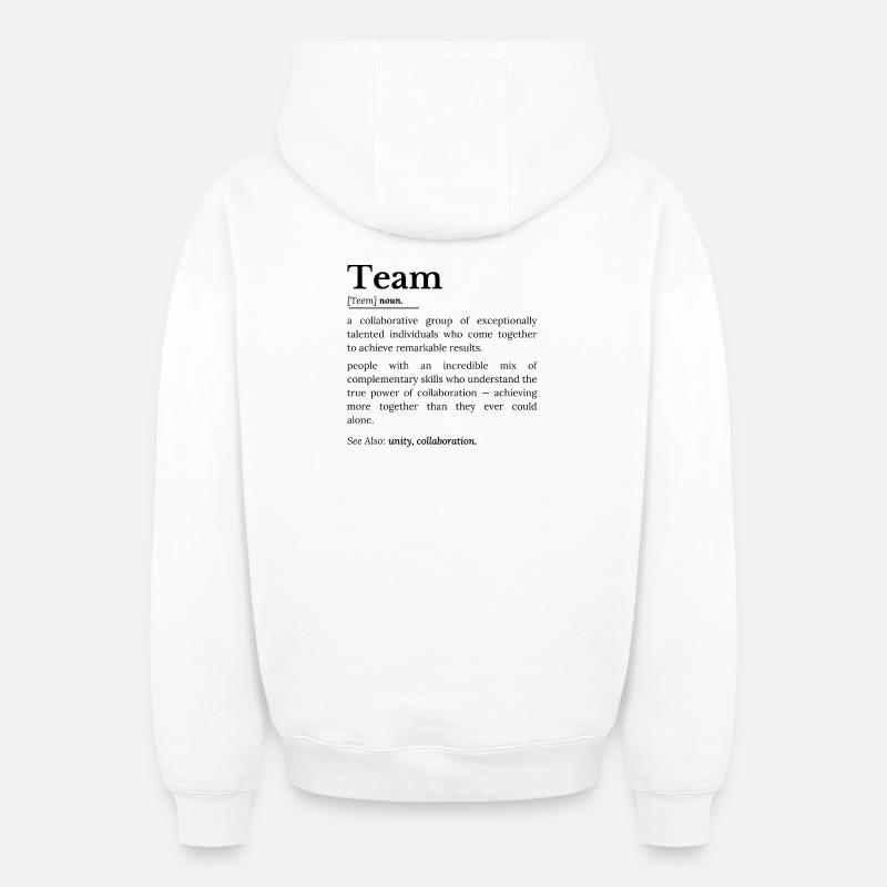 Définition de l’équipe - Sweat à capuche unisexe zippé oversize épais SPREAD - blanc