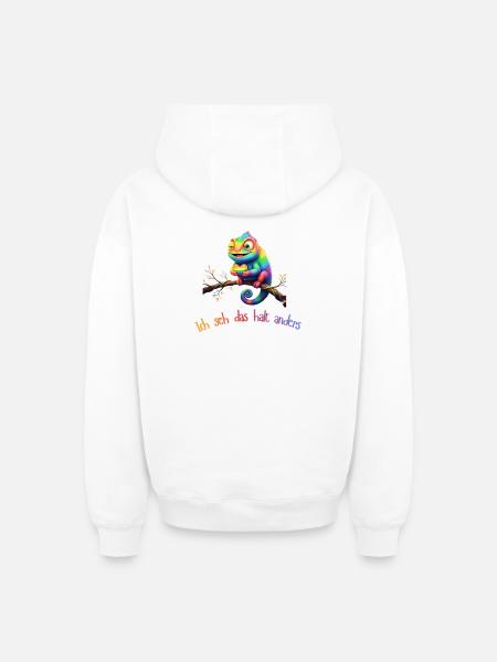 I just see it differently! - Oversized Heavyweight Unisex Zip Hoodie - white