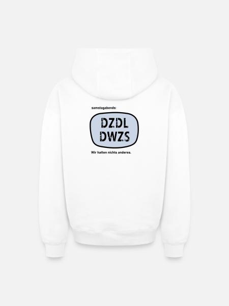 Fernsehunterhaltung meiner Jugend - Oversized Heavyweight Unisex Zip Hoodie - Weiß