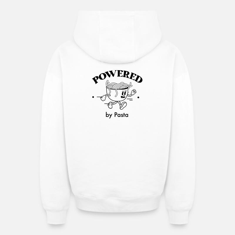 Pâtes millésimées - Sweat à capuche unisexe zippé oversize épais SPREAD - blanc