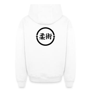Jujutsu Jiu Jitsu Jiujitsu Ju-jitsu Jiu-jitsu - Oversized Heavyweight Unisex Zip Hoodie - white - Back - AI Model Male 178 light (178cm)