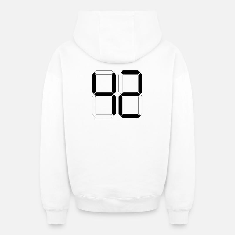 NUMÉRO 42 Quarante-deux Cadeaux Numériques - Sweat à capuche unisexe zippé oversize épais SPREAD - blanc