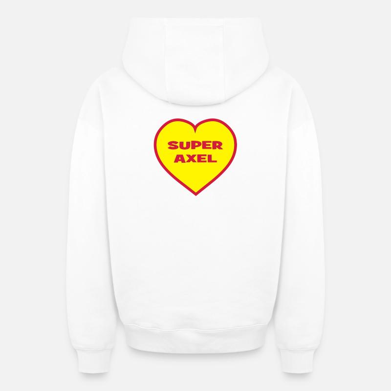 Super Axel - Sweat à capuche unisexe zippé oversize épais SPREAD - blanc