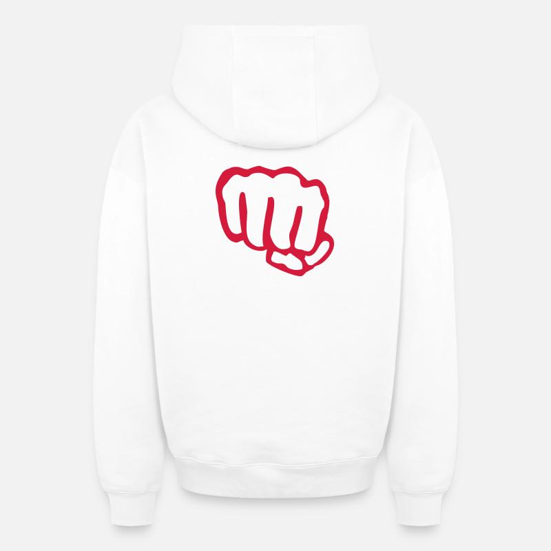 faust - Oversized Heavyweight Unisex Zip Hoodie - Weiß