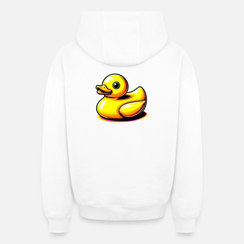 Caneton Canard Canard - Sweat à capuche unisexe zippé oversize épais SPREAD - blanc