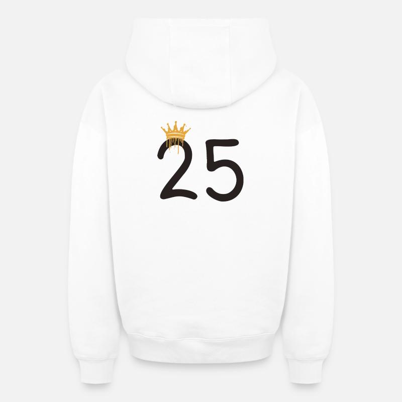 25 - Sweat à capuche unisexe zippé oversize épais SPREAD - blanc