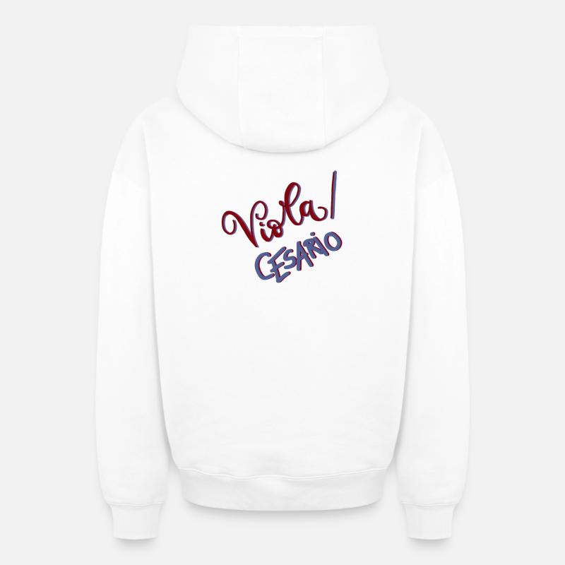 Alto/Cesario - Sweat à capuche unisexe zippé oversize épais SPREAD - blanc