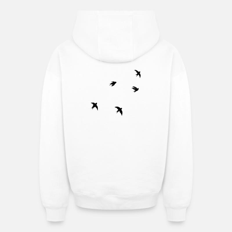 Martinets - Sweat à capuche unisexe zippé oversize épais SPREAD - blanc