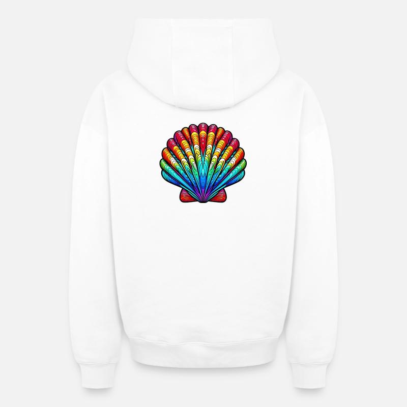 Shell - Oversized Heavyweight Unisex Zip Hoodie - white