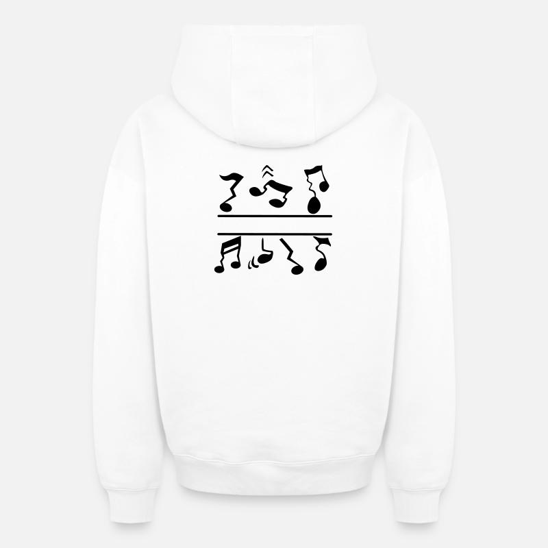 False notes - Oversized Heavyweight Unisex Zip Hoodie - white
