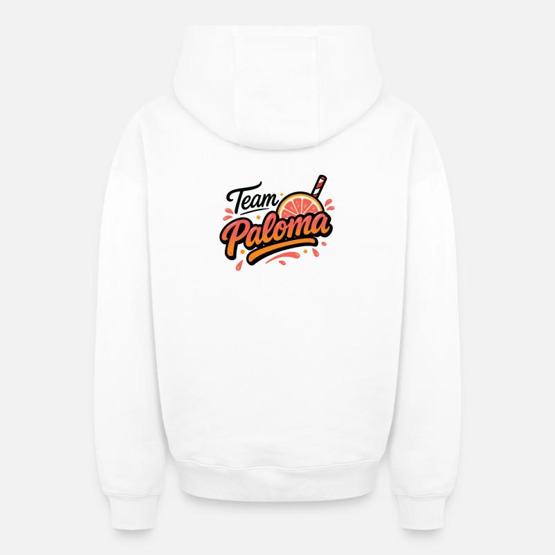 Team Paloma - Sweat à capuche unisexe zippé oversize épais SPREAD - blanc