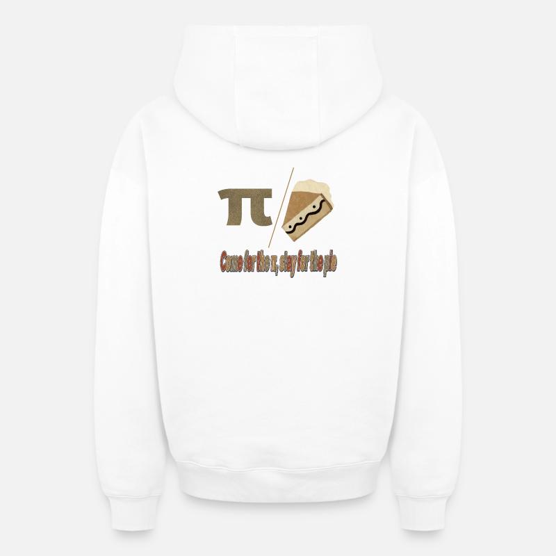 Pi Pie Pun Tee - Sweat à capuche unisexe zippé oversize épais SPREAD - blanc