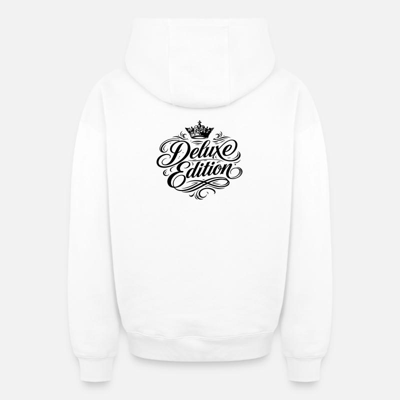 Deluxe Edition Krone - Oversized Heavyweight Unisex Zip Hoodie - Weiß