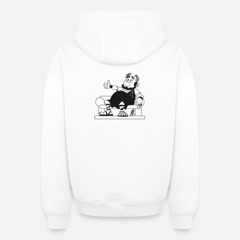 Brutus - Sweat à capuche unisexe zippé oversize épais SPREAD - blanc