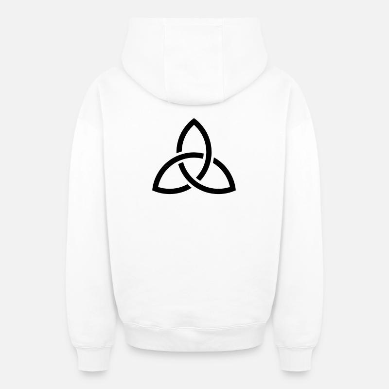 Celtic Knot - Oversized Heavyweight Unisex Zip Hoodie - Weiß