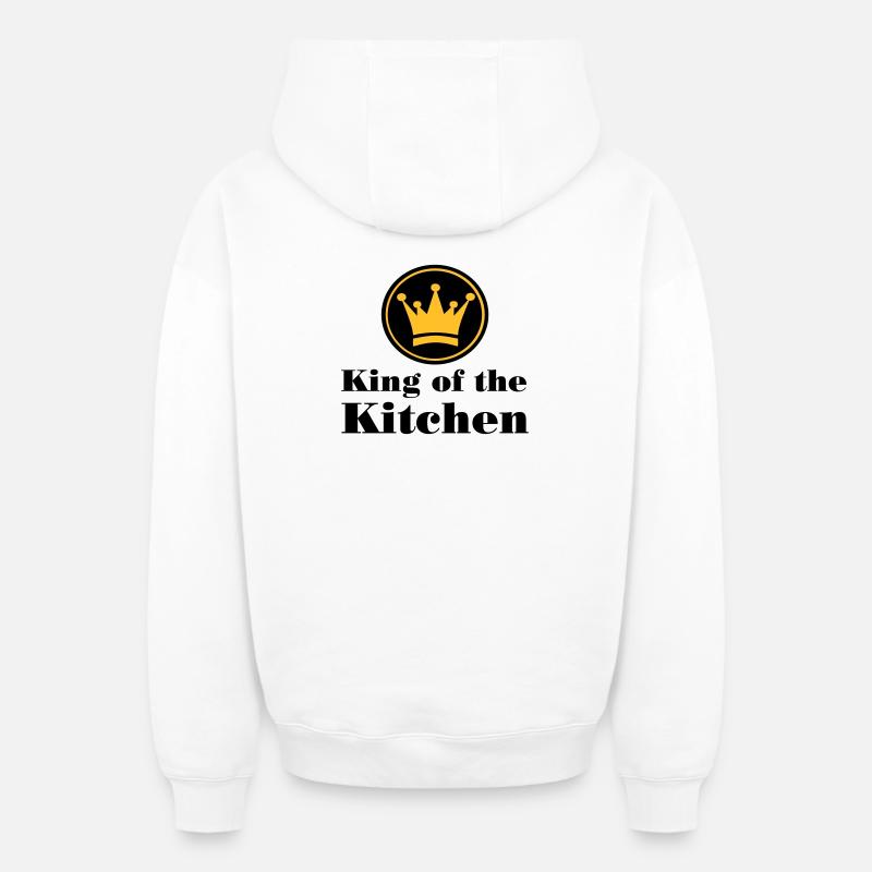 Koch - Sweat à capuche unisexe zippé oversize épais SPREAD - blanc