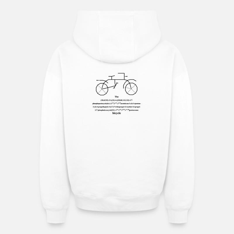 Les bicyclettes - bicyclette - Sweat à capuche unisexe zippé oversize épais SPREAD - blanc