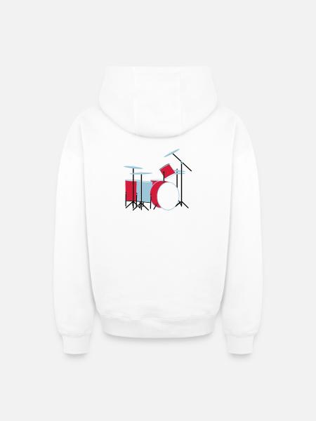 coloured_drums - Oversized Heavyweight Unisex Zip Hoodie - Weiß