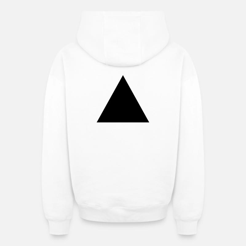 hipster triangle shape - Oversized Heavyweight Unisex Zip Hoodie - white