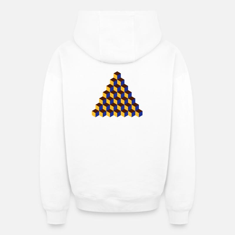 Modèle (7) - Sweat à capuche unisexe zippé oversize épais SPREAD - blanc