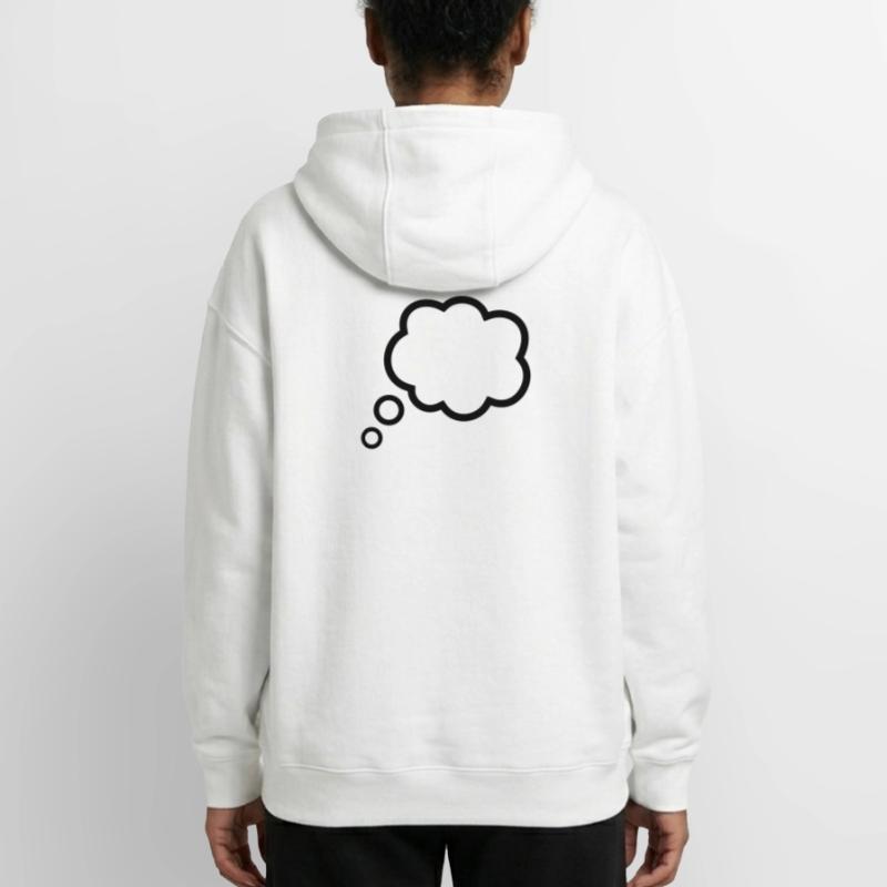 Thinking Bubble Comic Pensée Bulle Bulle Pensées Sweat à capuche unisexe zippé oversize épais SPREAD