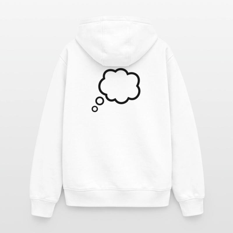 Thinking Bubble Comic Pensée Bulle Bulle Pensées Sweat à capuche unisexe zippé oversize épais SPREAD